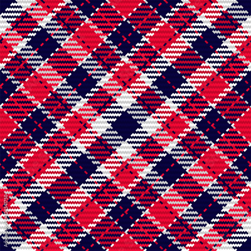 Seamless pattern of scottish tartan plaid. Repeatable background with check fabric texture. Vector backdrop striped textile print.