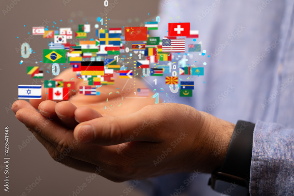 international counties flags - 3D realistic. international counties flags - 3D realistic.
