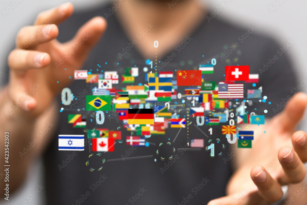 international counties flags - 3D realistic. international counties flags - 3D realistic.