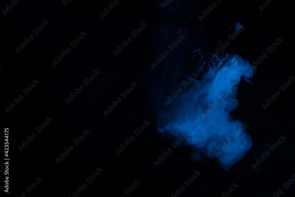 Blue and pink steam on a black background. Blue and pink steam on a black background.