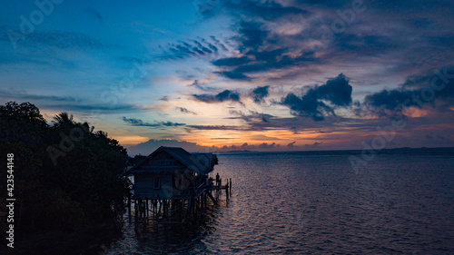 sunset at raja ampat