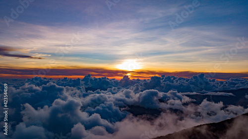 sunset in the mountains
