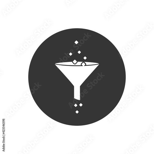 Filter icon on white background. Vector flat