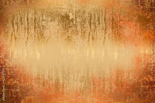 Golden abstract decorative paper texture background for artwork - Illustration 