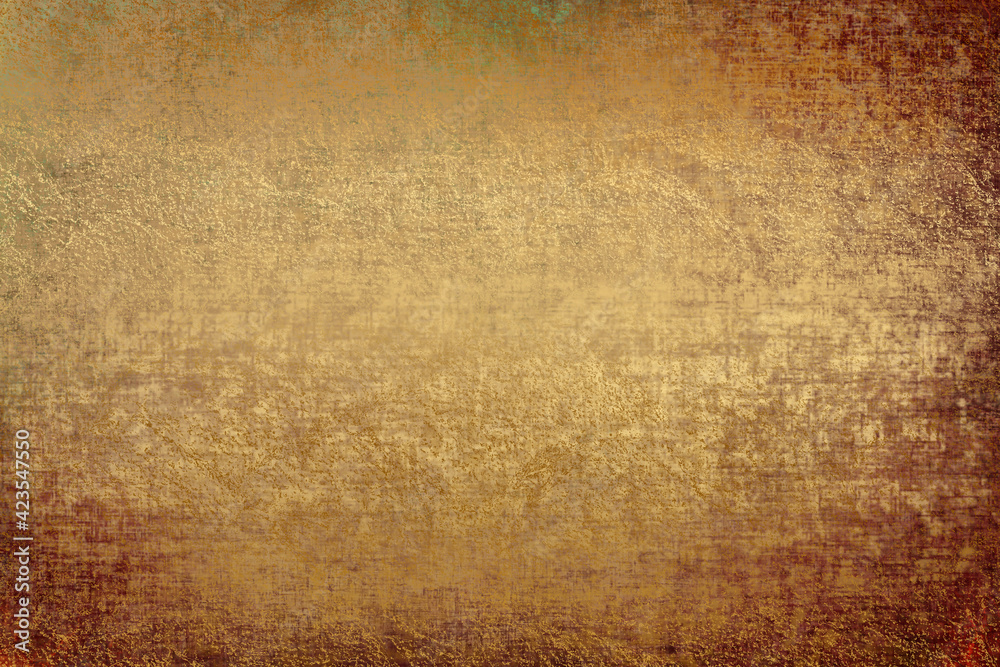 Obraz premium Golden abstract decorative paper texture background for artwork - Illustration 