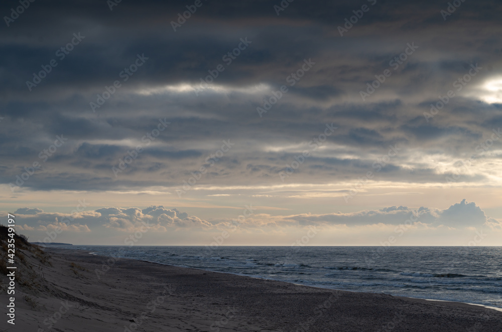View of the sea coast of the Baltic Sea.