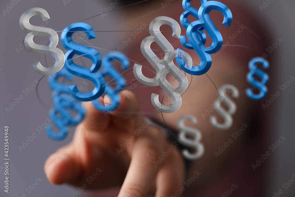 3D rendering law paragraph icons 3D rendering law paragraph icons