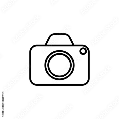Camera flat icon. Vector illustration.