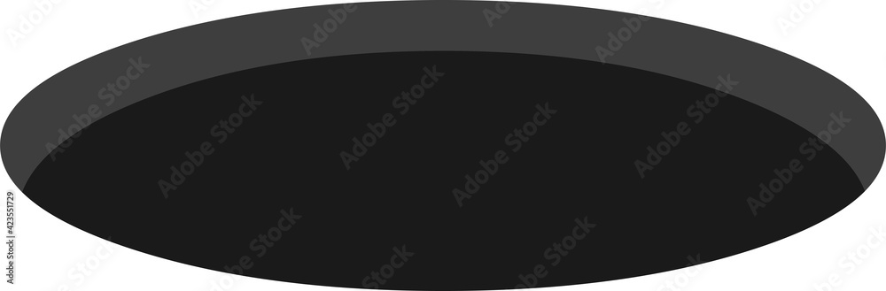 Vector illustration of a black round hole