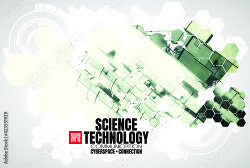 Innovation technology background Hi-tech communication concept, vector illustration