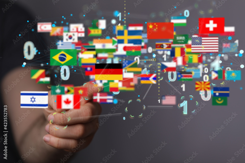 Global communication, international messaging and translation concept Global communication, international messaging and translation concept