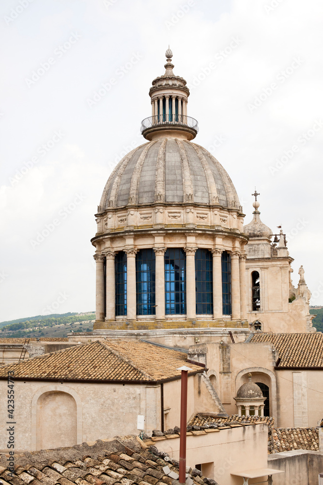 Beautiful church in Ragusa Ibla, Sicily. Religion in Italy