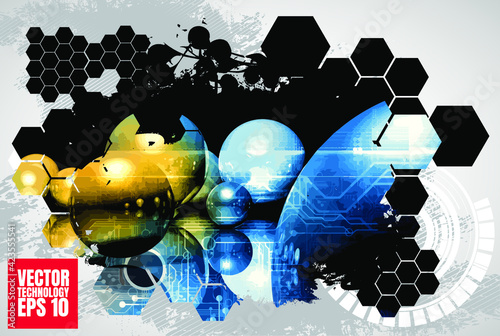 Innovation technology background Hi-tech communication concept, vector illustration