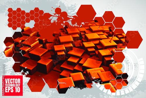 Innovation technology background Hi-tech communication concept, vector illustration