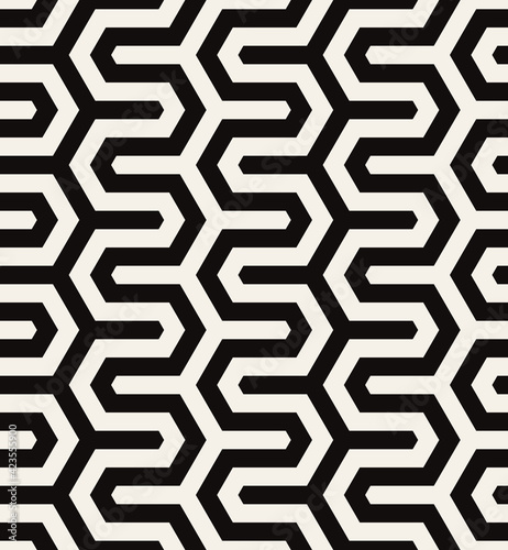 Vector seamless pattern. Modern stylish texture. Repeating geometric background. Striped monochrome bold grid. Linear graphic design. Can be used as swatch for illustrator.