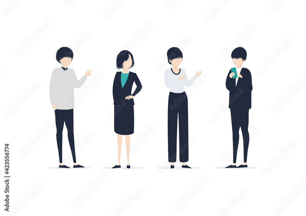 日本のビジネスチームのイラスト素材 Stock Vector Adobe Stock