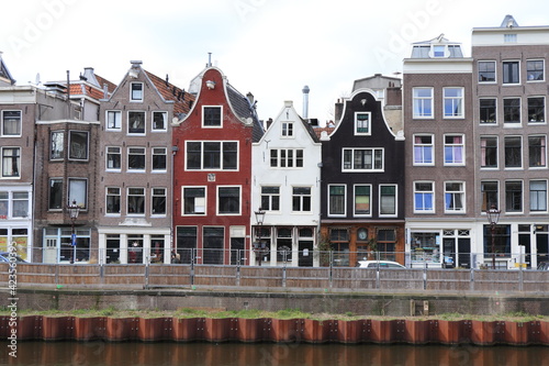 Photography Amsterdam Geldersekade View with Historic House Facades