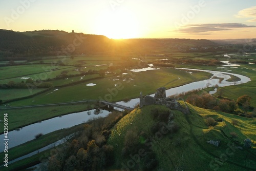 Dryslwyn Castle at Sunset with a Mavic 2 Pro - Drone Photography photo