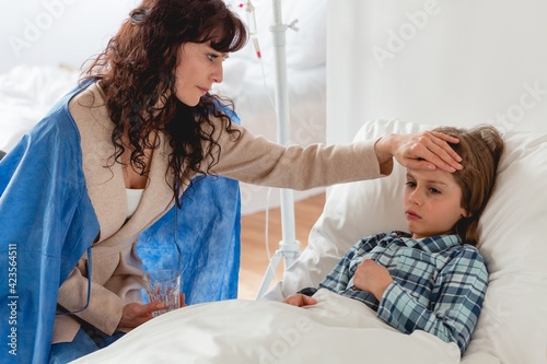 Girl with fever