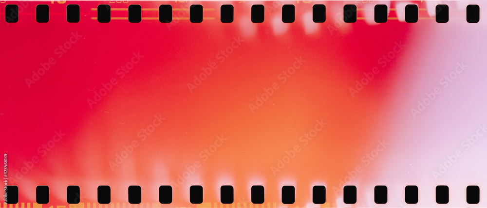 real film strip texture with burn light leaks, abstract background