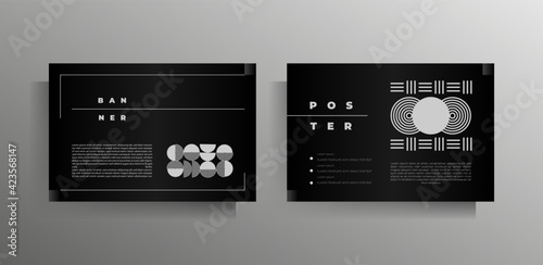 Cover design for flyer, brochure, poster, magazine template set. Vector illustration.