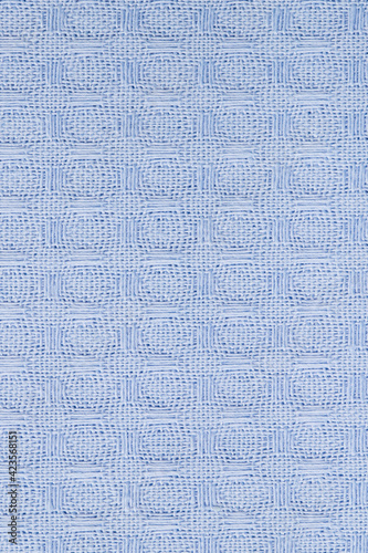 cotton fabric of different colors, waffle towel of jacquard weave, macro