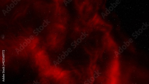 colorful space background with stars, nebula gas cloud in deep outer space 3d render