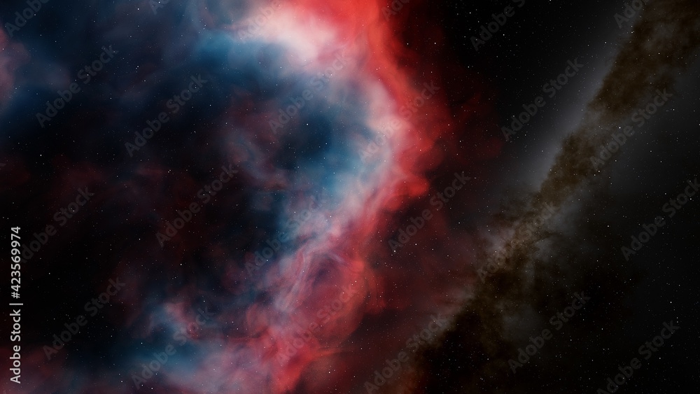 colorful space background with stars, nebula gas cloud in deep outer space 3d render colorful space background with stars, nebula gas cloud in deep outer space 3d render