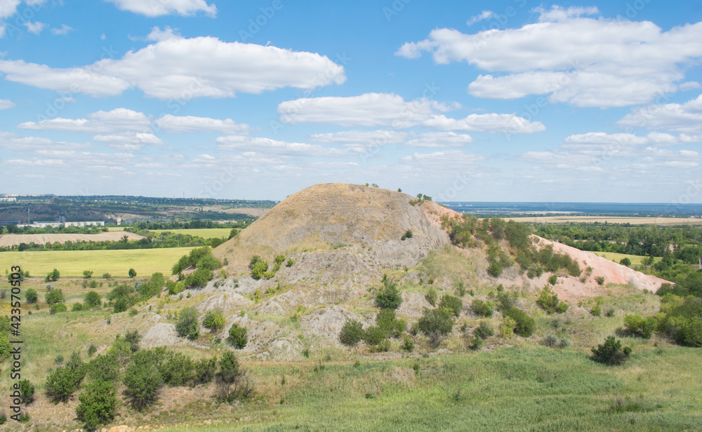 Obraz premium Waste heaps in eastern Ukraine