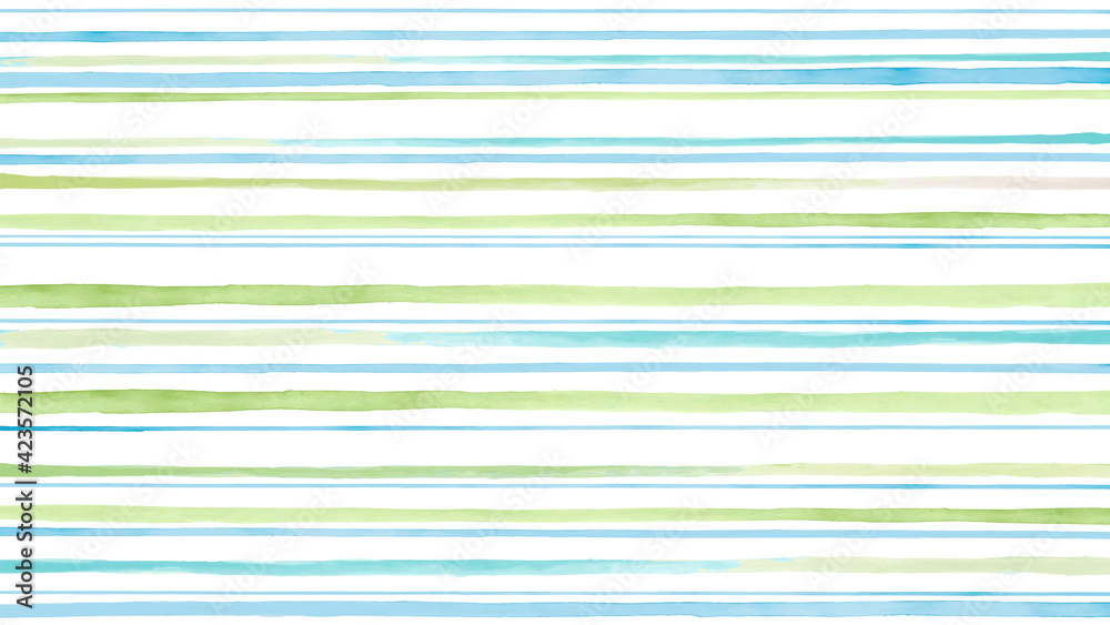 水彩 素材 ボーダー アースカラー 水色 緑 黄緑 ストライプ 手描き しましま 背景 バック Border Color Green And Skyblue Stripe Eco Image Background Stock Vector Adobe Stock