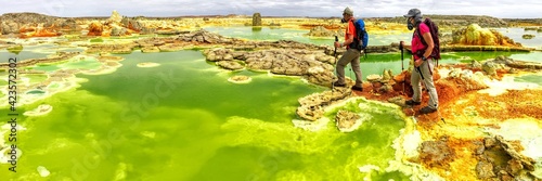 Obraz na płótnie Paysage volcanique de Dallol dans le Nord de l'Ethiopie w salonie