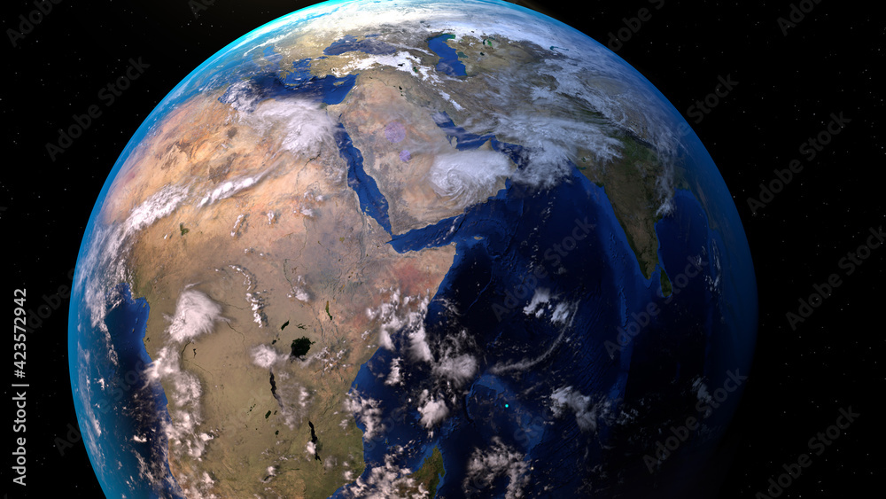 Obraz premium Earth from space, globe render 3d Art