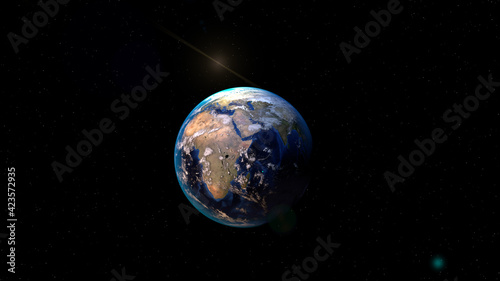 Fototapeta Naklejka Na Ścianę i Meble -  Earth from space, globe render 3d Art