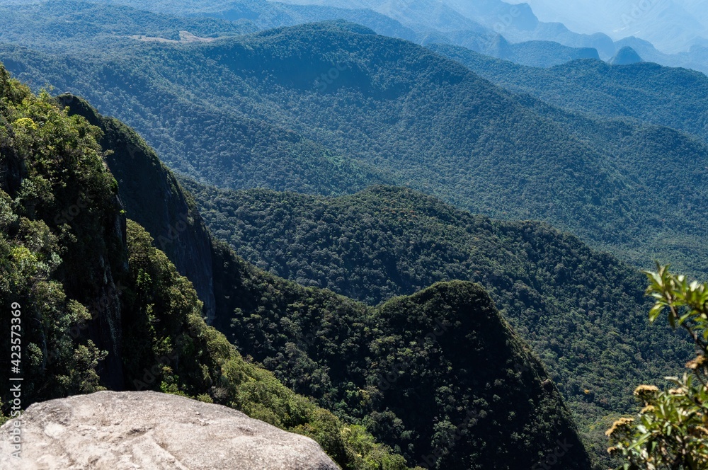 The Serra do Mar mountain range as saw from one of the Pedra da Macela viewing spots, inside Serra da Bocaina national park in Paraty, Rio de Janeiro - Brazil