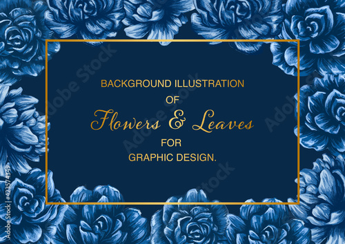 Lose flowers frame design