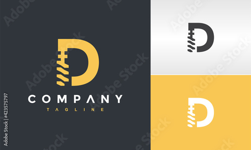 letter D drill logo