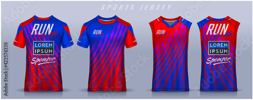 t-shirt sport design template, Soccer jersey mockup for football club, Running singlet,basketball Tank top.