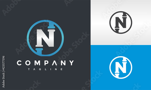 initial N pipe logo