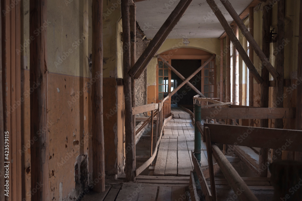 The abandoned old palace in Pilica in Poland The abandoned old palace in Pilica in Poland
