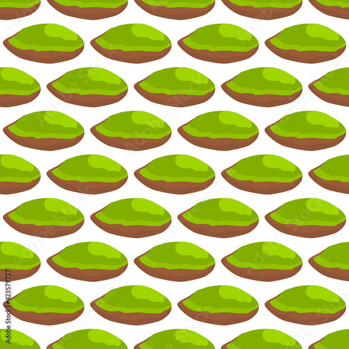 Illustration on theme big pattern identical types pistachio