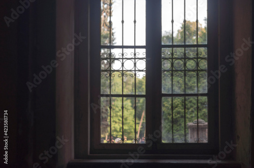 The abandoned old palace in Pilica in Poland