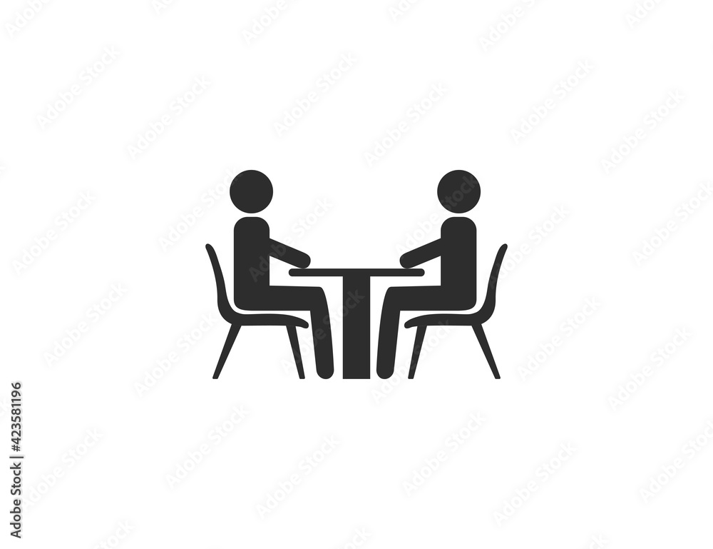 Fototapeta premium People talking icon on white background. Vector illustration.