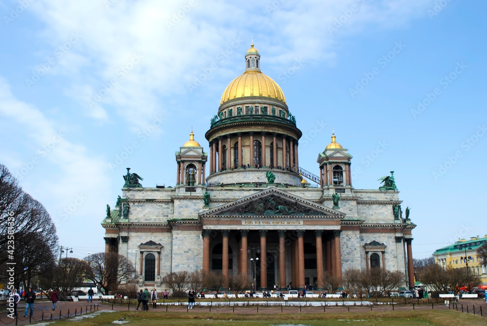 Saint Isaac's Cathedral in spring, St. Petersburg, Russia