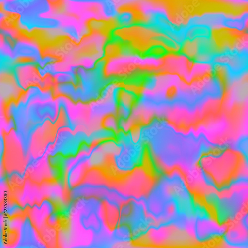 Pattern seamless background texture, vector trendy holographic, pastel multicolored, color vibrant gradient backdrop, pastel blurred marble modern design, neon hologram, vivid, bright, pink, blue