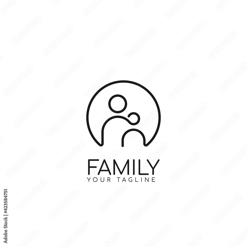 Family Concept Logo Symbol Design Template Flat Style Vector Family Concept Logo Symbol Design Template Flat Style Vector