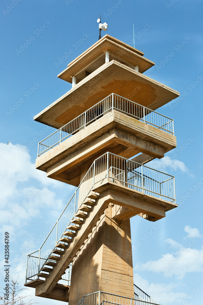 rectangular tower with steps leading to the top