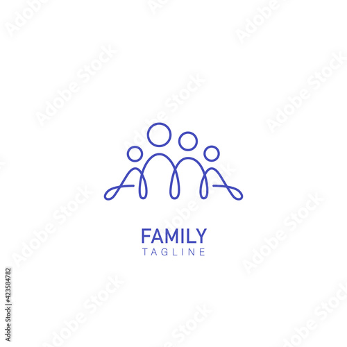 Family Concept Logo Symbol Design Template Flat Style Vector