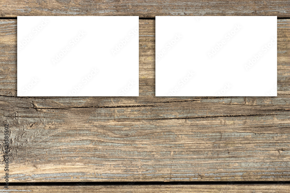 Creative layout. Business card or paper sheet on old wooden board, Сopy spaсe Creative layout. Business card or paper sheet on old wooden board, Сopy spaсe