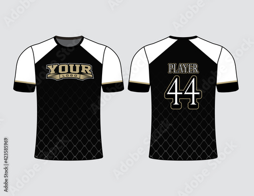 Sports gear template and mockup perfect for all sports team uniforms. Designs that go on casual wear, T-shirts, fashions and sports apparels
