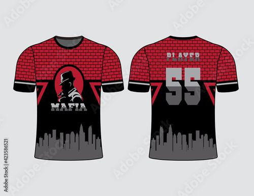 All sports team gear. Jersey mockup perfect for all sport team uniform. Design perfect for casual, t-shirt, fashion and sports apparels